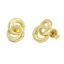 9'5MM DOUBLE KNOT EARRINGS.