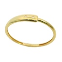 GOLD RING WITH CZ.