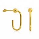 18x1'5MM HOOP EARRINGS WITH BALLS.