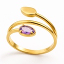 SORTIJA CON AMATISTA DE 6x4MM.