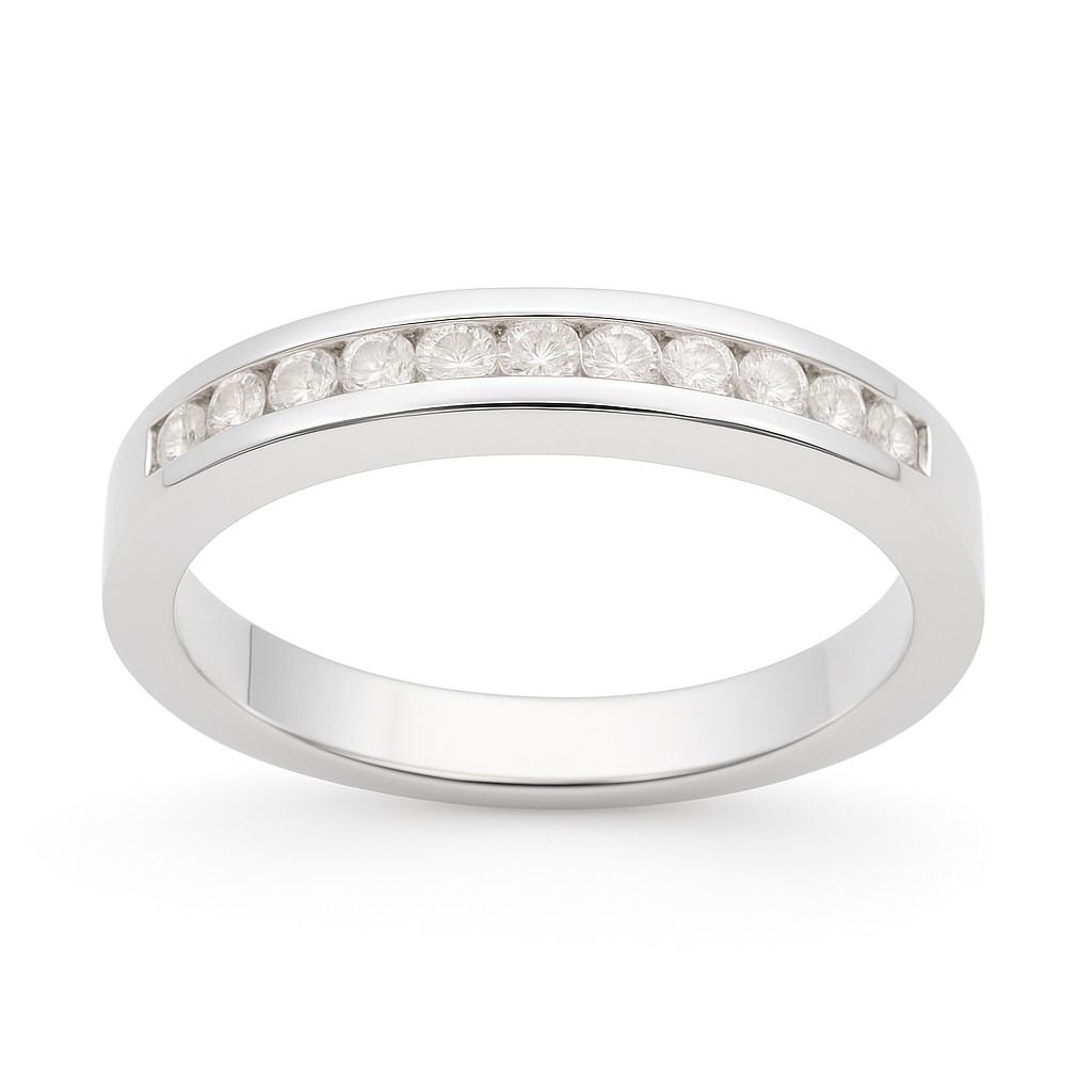 HALF INFINITY DIAMOND RING.SI 1-H 0.15 CT TW 