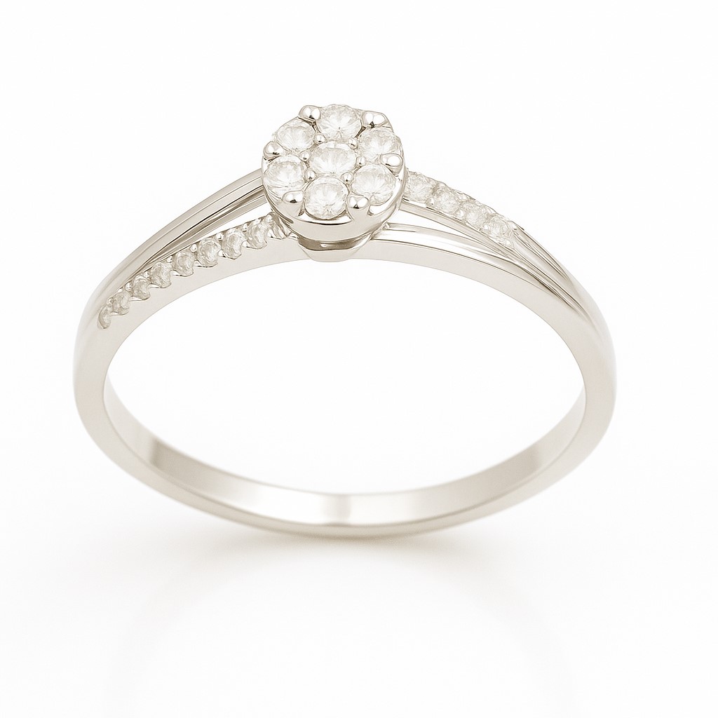 SORTIJA CUAJO BRILLANTES SI1-H .0.17 CT TW.