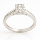 WHITE GOLD DIAMOND RING.QUALITY SI 1 ,COLOR H.0.26 CT TW