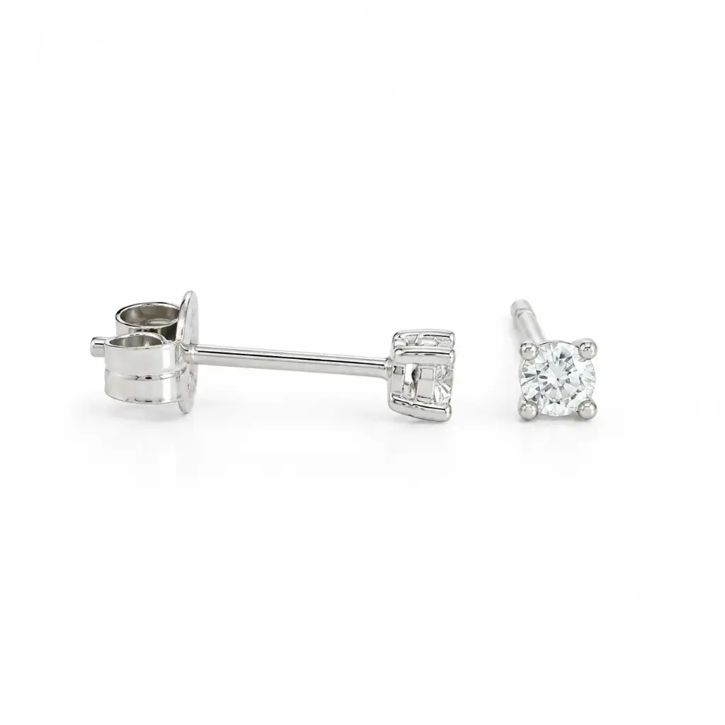 PENDIENTES GARRA FUNDICION DE 2'5MM.BRILLANTES H-SI 1. 0.05 CT TW