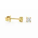 DIAMOND STUD EARRINGS.QUALITY SI.COLOR H. 0.10 CT TW.2'5MM