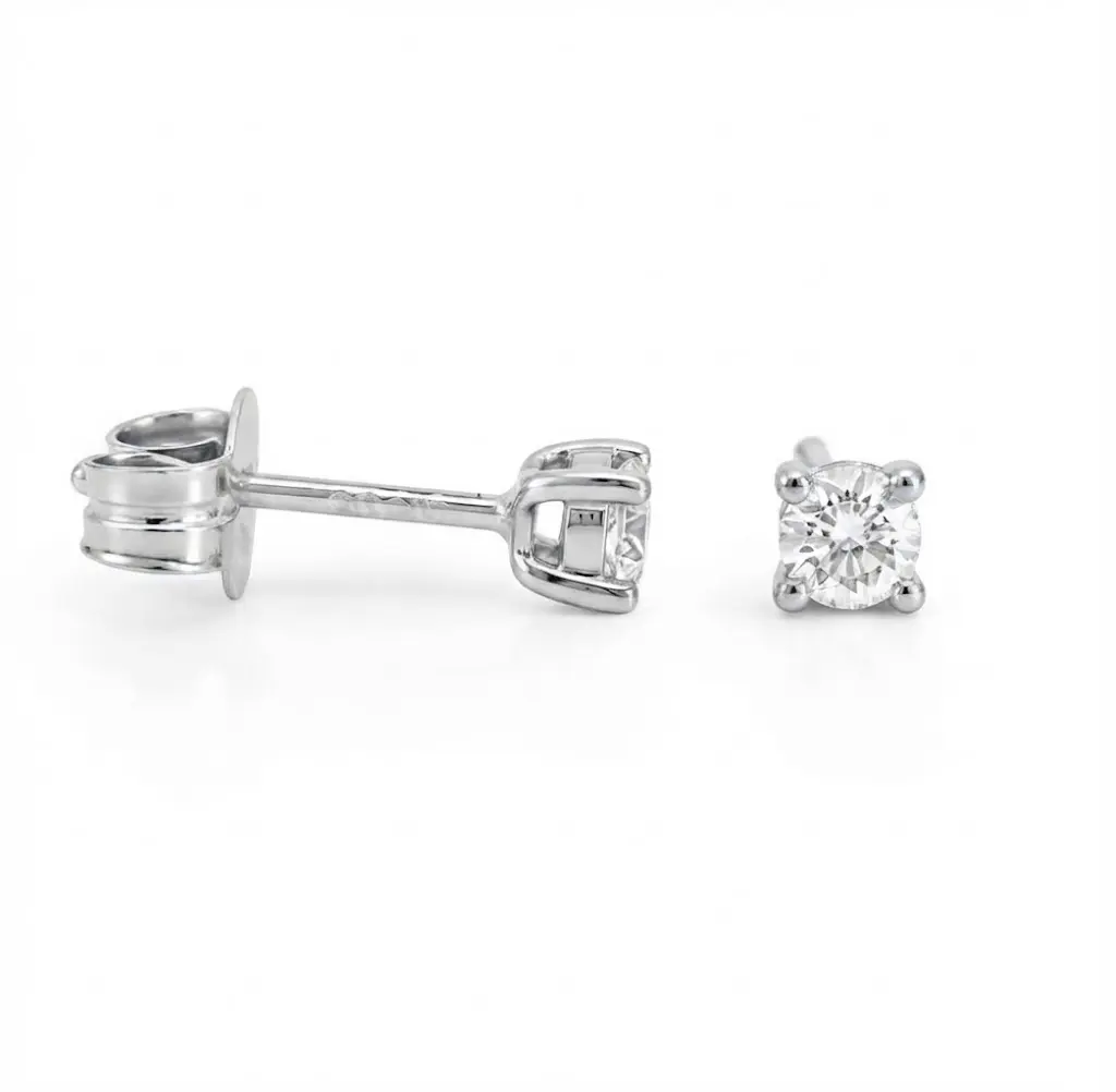 PENDIENTES GARRA FUNDICION DE 3MM.BRILLANTES H-SI 1. 0.18 CT TW