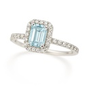 SORTIJA BRILLANTES DI RD VSI H 0.283 1 AGUA MARINA 0.512 CT.0.28 CT TW