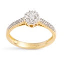 DIAMOND RING.QUALITY SI,COLOR H.0.19 CT TW