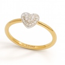HEART SHAPED DIAMOND RING.QUALITY SI.COLOR H.0.10 CT TW