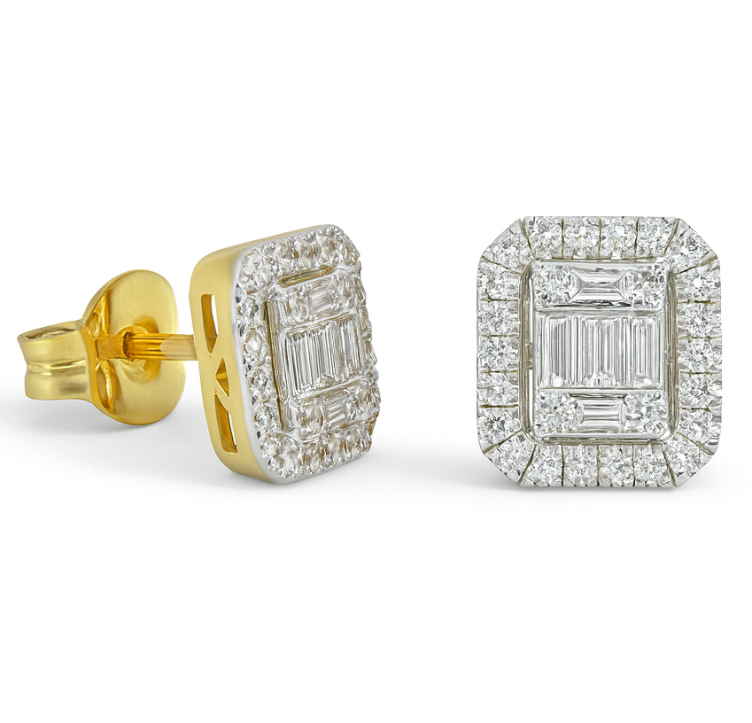 PENDIENTES BRILLANTES Di 6BG 0.165 DI 8 RD SI H 0.038 4 BG 0.022 36 SC 0.112 8 SC 0.022 CT.0.27 CT TW
