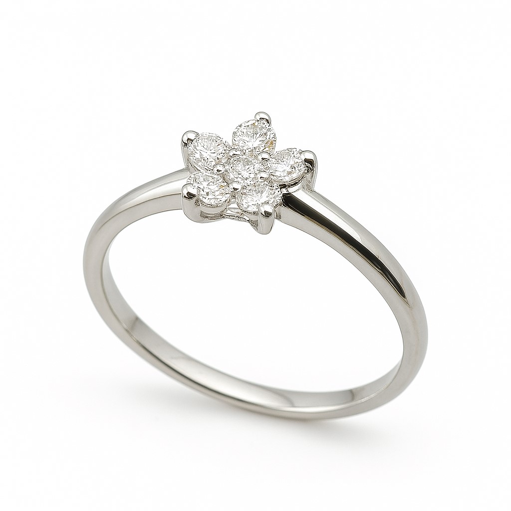 SORTIJA BRILLANTES DI 1 EM 0.03 CT DI 5 SI-H 0.22 CT.0.25 TW