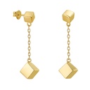 PENDIENTES CADENA CUBOS PRESION
