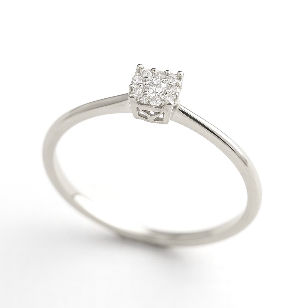 SORTIJA BRILLANTES DI 1 RD SI H 0.034 DI 9 RD SI H 0.046 CT.0.08 CT TW.