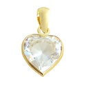 7x7MM HEART CZ PENDANT.
