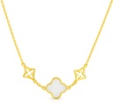MOTHER OF PEARL FLOWER NECKLACE.45CM LENGHT