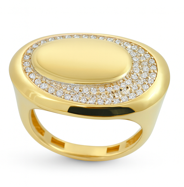 SORTIJA OVAL CON CIRCONITAS