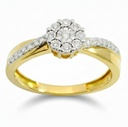 SORTIJA BRILLANTES DI 8RD 0.03 CT 12 PE RD SI H 0.01 14RD SI H 0.07 CT.0.11 CT TW