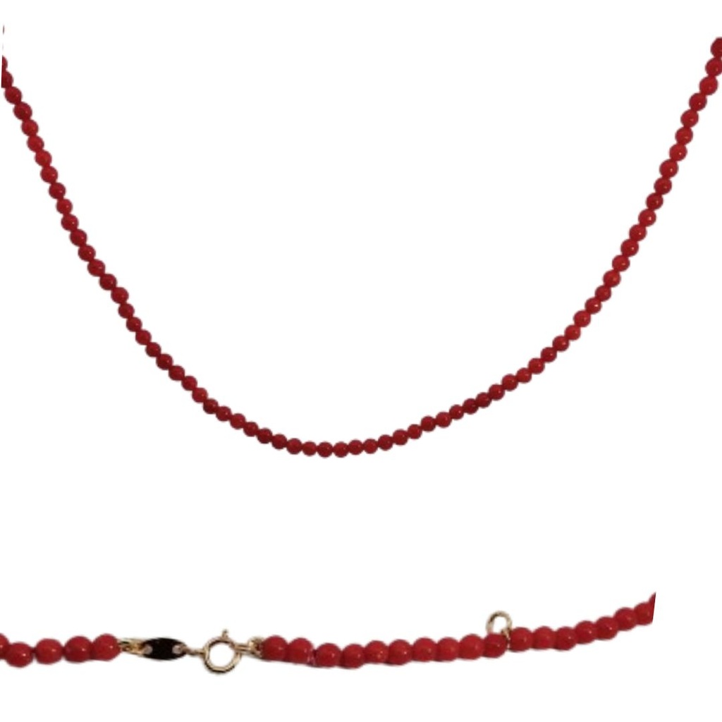 GARGANTILLA BOLAS  CORAL 2.5MM