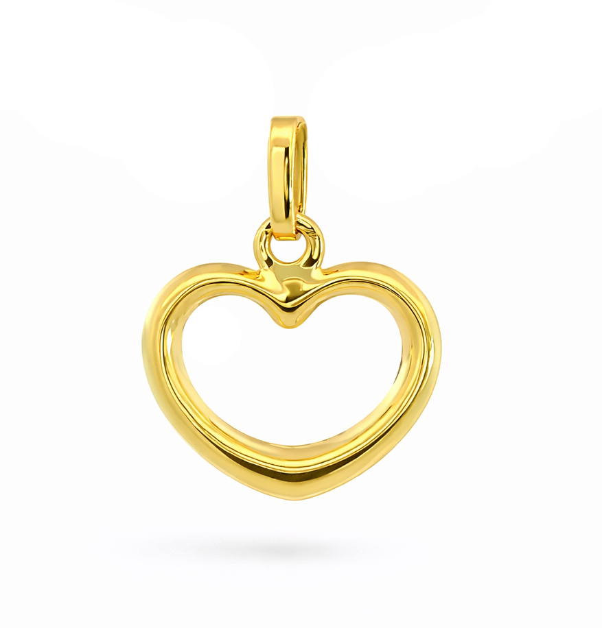 COLGANTE CORAZON 12x12MM.9 KILATES