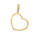 COLGANTE CORAZÓN PLANO ORO AMARILLO 12MM (copia)