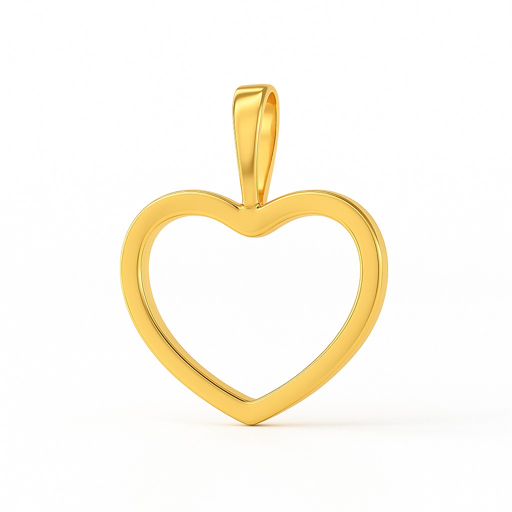 12MM PLAIN HEART  PENDANT.