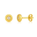 PENDIENTES CHATON CIRCONITA DE  2.5MM.ROSCA.
