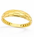 9 KARAT GOLD HEXAGONS RING