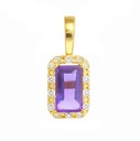 5x3MM AMETHYST AND CZ PENDANT