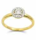 SORTIJA BRILLANTES DI 1RD 0.10 CT 18RD 0.05. 0.15 CT TW
