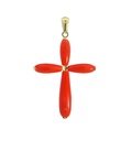 27x21MM CORAL REEF CROSS PENDANT.