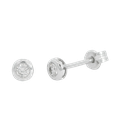 PENDIENTES CHATON FUNDICION 4MM  BRILLANTES H-SI1 0.10 CT TW