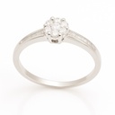 WHITE GOLD DIAMOND RING.QUALITY SI 1 ,COLOR H.0.17 CT TW