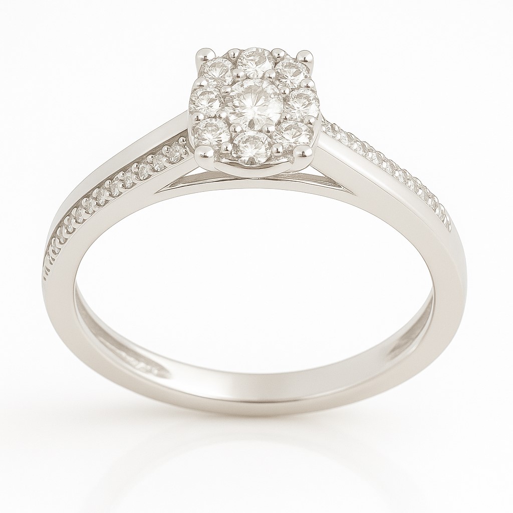 SORTIJA CUAJO BRILLANTES SI1-H .0.17 CT TW. (copia)