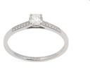 WHITE GOLD DIAMOND RING.QUALITY SI 1 ,COLOR H.0.14 CT TW