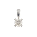 3MM DIAMOND PENDANT.QUALITY SI.COLOR H. 0.10 CT.WHITE GOLD