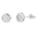 PENDIENTES CHATON FUNDICION  6MM. BRILLANTES H-SI1  0.50 CT TW (copia)