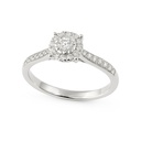 SORTIJA  BRILLANTES DI 10 RD 0.10 CT  SI-H 14 SC 0.09 1RD 0.10 2RD 0.011 CT.0.30 CT TW