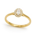 YELLOW GOLD DIAMOND RING.QUALITY SI.COLOR H.0.20 CT TW