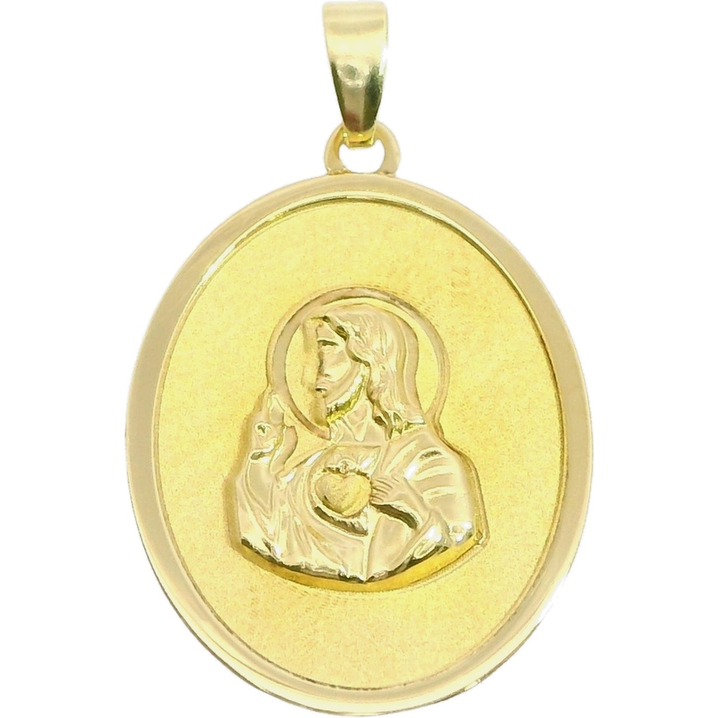 MEDALLA SAGRADO CORAZON DE JESUS OVAL.15X19 MM