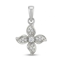 COLGANTE  FLOR CON BRILLANTES 0.07CT TW