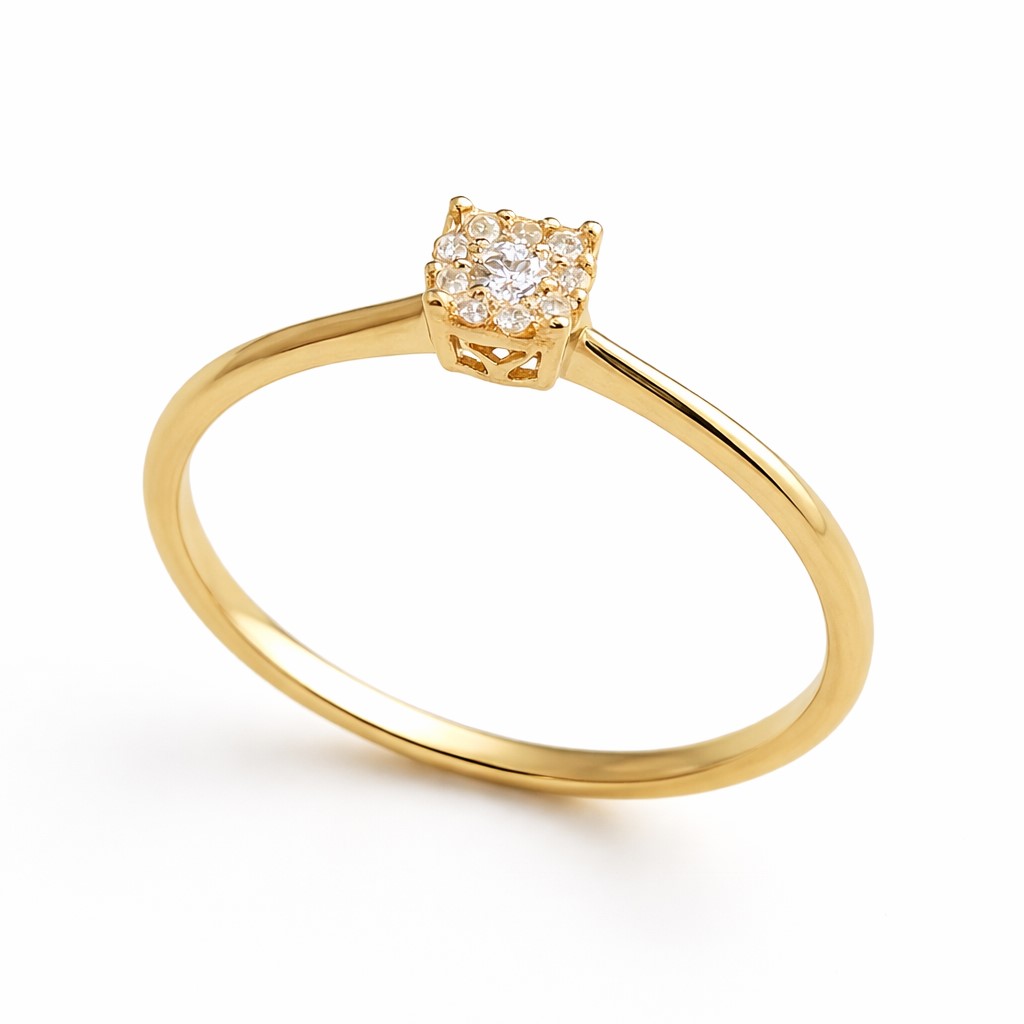 SORTIJA BRILLANTES DI 1 RD SI H 0.034 DI 9 RD SI H 0.046 CT.0.08 CT TW.