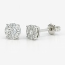 DIAMOND STUD EARRINGS.QUALITY SI,COLOR H.0.33 CT TW.