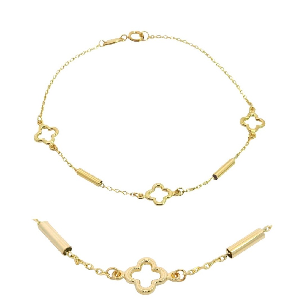 17CM FLOWERS AND TUBES BRACELET.