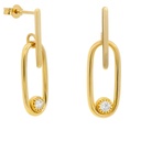 PENDIENTE ESLABON Y CIRCONITA 3MM .25MM LARGO .