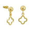 15MM FLOWERS AND HALF BALL DANGLING EARRINGS.