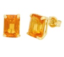 PENDIENTES CITRINO SEMIPRECIOSO 7x5MM.PRESION.