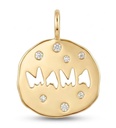 14x3MM ROUND MUM PENDANT