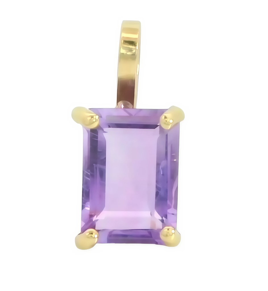 COLGANTE AMATISTA SEMIPRECIOSA 7x5MM.