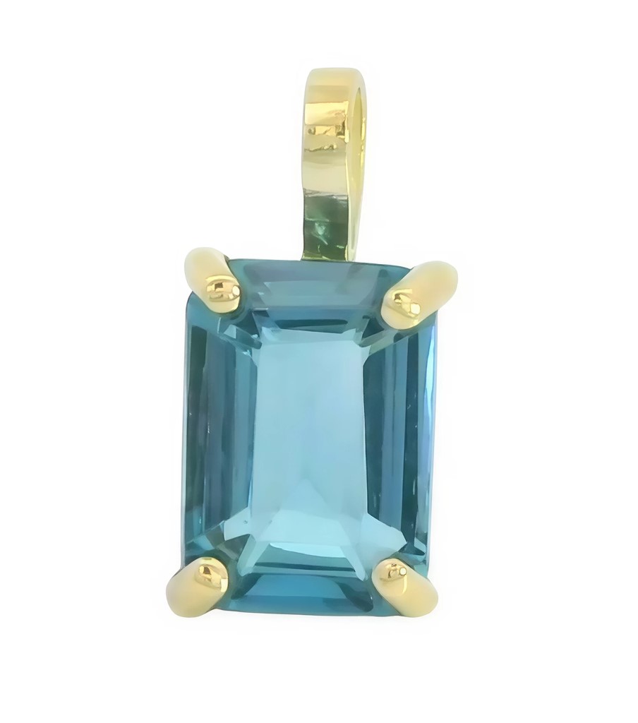 COLGANTE TOPACIO  LONDON BLUE 7x5MM.