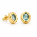 PENDIENTES CHATON OVAL 7x6MM PIEDRA SEMI PRECIOSA DE 4x3MM.